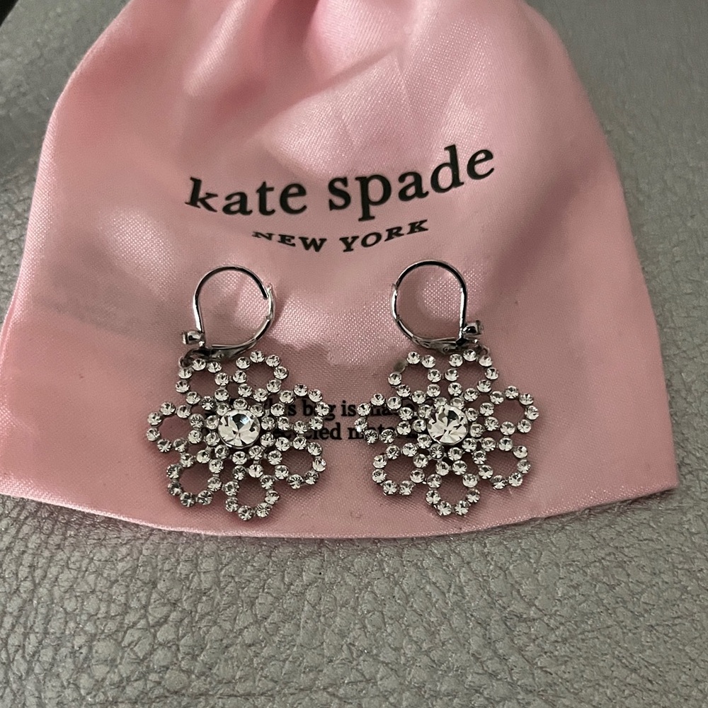 Kate Spade Crystal Flower Earrings